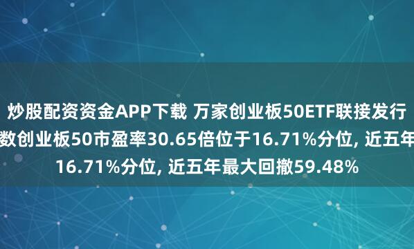 炒股配资资金APP下载 万家创业板50ETF联接发行值得买吗? 跟踪指数创业板50市盈率30.65倍位于16.71%分位, 近五年最大回撤59.48%