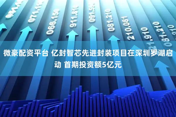 微豪配资平台 亿封智芯先进封装项目在深圳罗湖启动 首期投资额5亿元