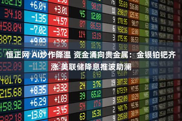 恒正网 AI炒作降温 资金涌向贵金属：金银铂钯齐涨 美联储降息推波助澜